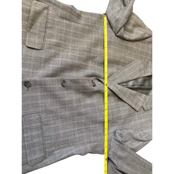 Vintage Lord & Taylor Men’s 44L Blazer – Wool Windowpane Check, Made in USA - Picture 7 of 8